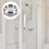 2 Pcs Sliding Glass Door Handle Knobs Reinforcer Modern Silver 5