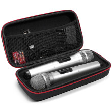 Black Portable Microphone Storage Box Eva Shockproof Carrying Bag