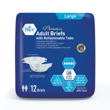 MED PRIDE Maksimal Absorption Voksne Bleer til Inkontinens med Genlukkelige Faner [Medium, 12-Pack]