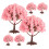 6Pcs Artificial Cherry Blossom Tree Ornaments Pink ABS Miniature 1