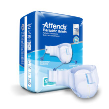 Attends Slip Incontinenza Bariatrica Usa e Getta, 3X-Large, Fino a 85" Vita con Chiusura SecureGrip