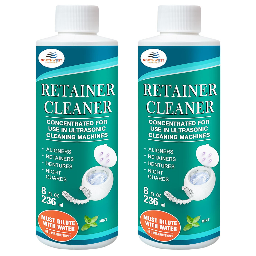 Northwest Enterprise Ultrasonic Retainer Cleaner Solution Concentrate - Ultrasonic Denture Cleaner For Ultrasonic Machines - Cleans Mouthguards, Invisalign, And Nightguard