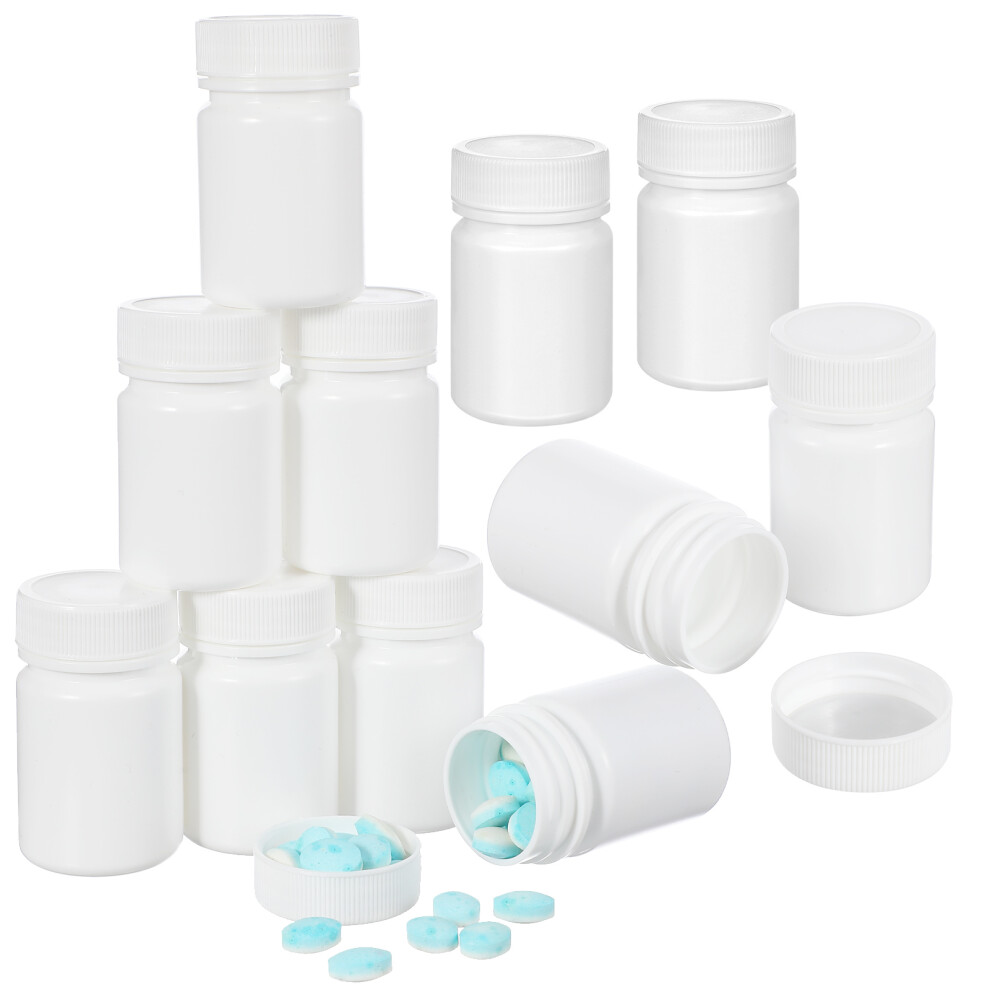Ohphcall White 20Pcs Pe Pill Container For Travel Small Medication Storage