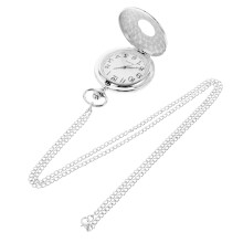 Worgeous Roman Scale Pocket Watch Dice Watches For Men Father Silver