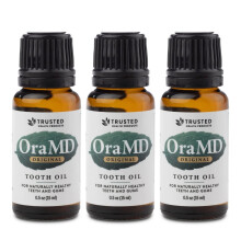OraMD Original Tandolie - Sundt Tandkød, Frisk Åndedræt og Hjælper Mod Følsomme Tænder - Naturlig Løsning (3-Pack)