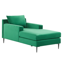Chaise Longue GUERET Velvet Green