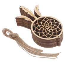 20Pcs Handmade Beige Dream Catcher Ornament for Home Decoration