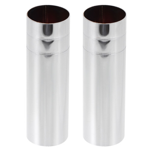 2Pcs Silver Iron Chandelier Base Covers for Crystal Lamp Holders