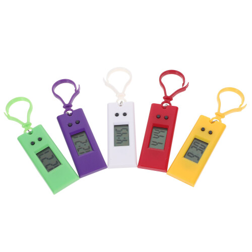 5Pcs Keychain Electronic Watches For Kids Students (Random Color)