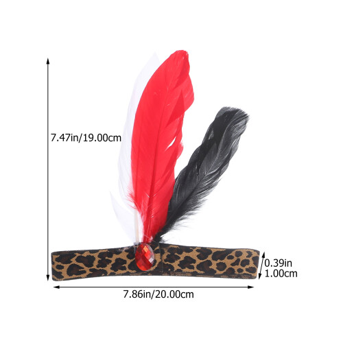 3Pcs Feather Headbands Assorted Colors Lightweight Costume Accessories 1