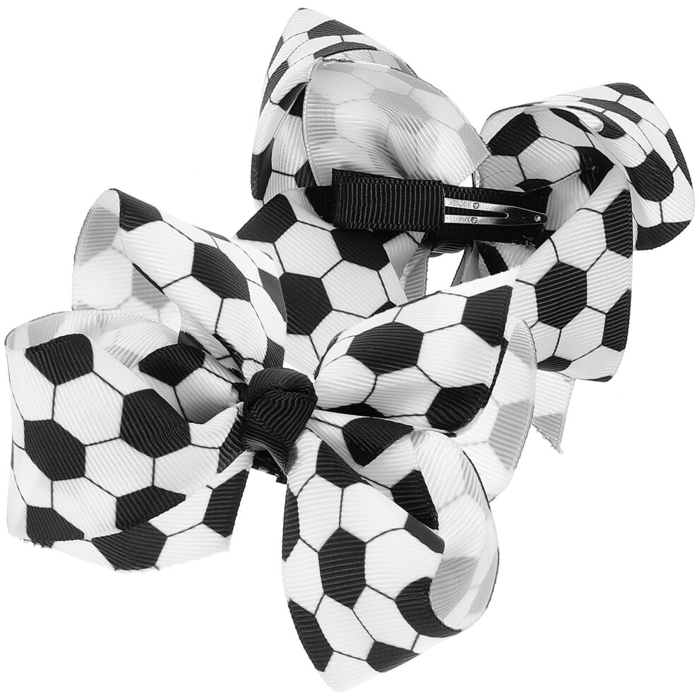 2 Pezzi Fermagli Per Capelli A Cerchietto Da Calcio Bambina-image