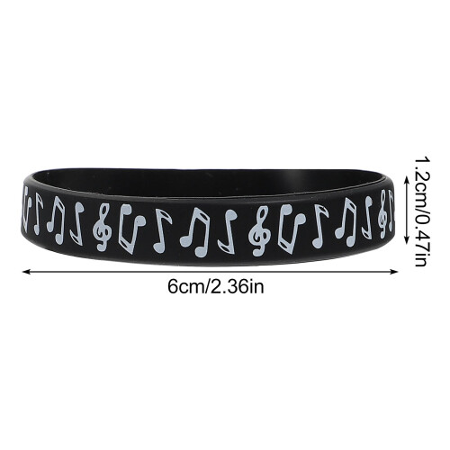 10 pezzi braccialetti in silicone con note musicali per concerti 1