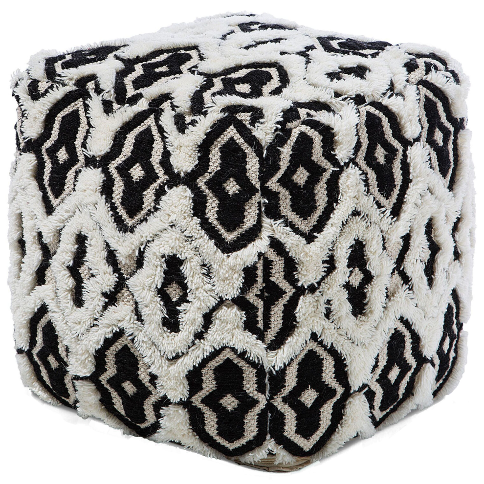 Pouffe ORAI Wool Black/ White