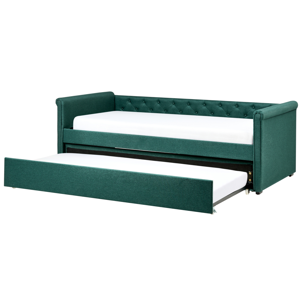 Trundle Bed Fabric LIBOURNE 90 x 200 cm (EU Single) Dark Green