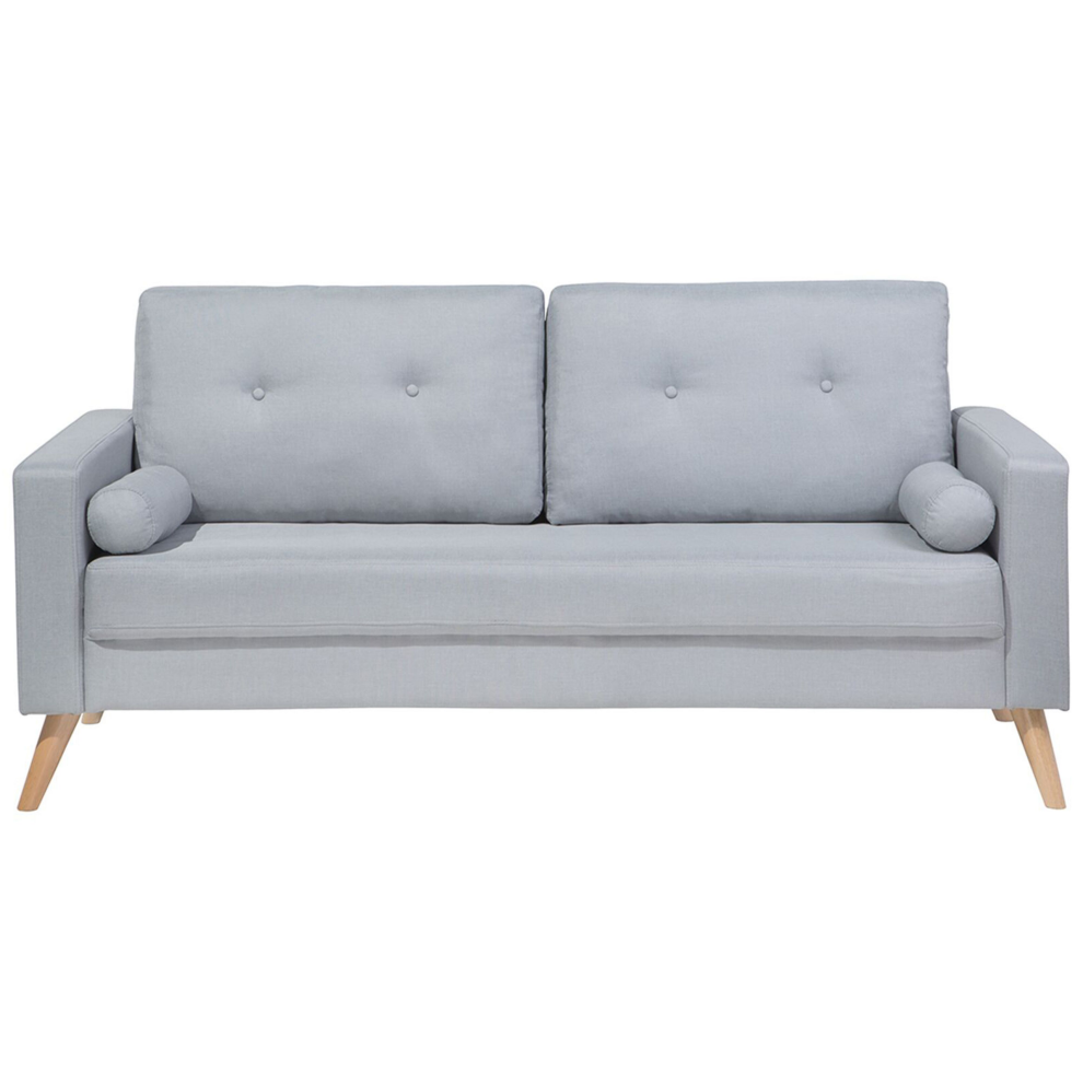 Sofa 2 Seater KALMAR Fabric Light Grey