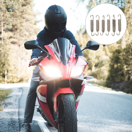 6pcs motorcycle exhaust fully rotatable mounting springs 1