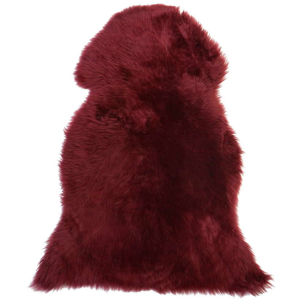 Sheepskin Rug ULURU Burgundy 65 x 110 cm