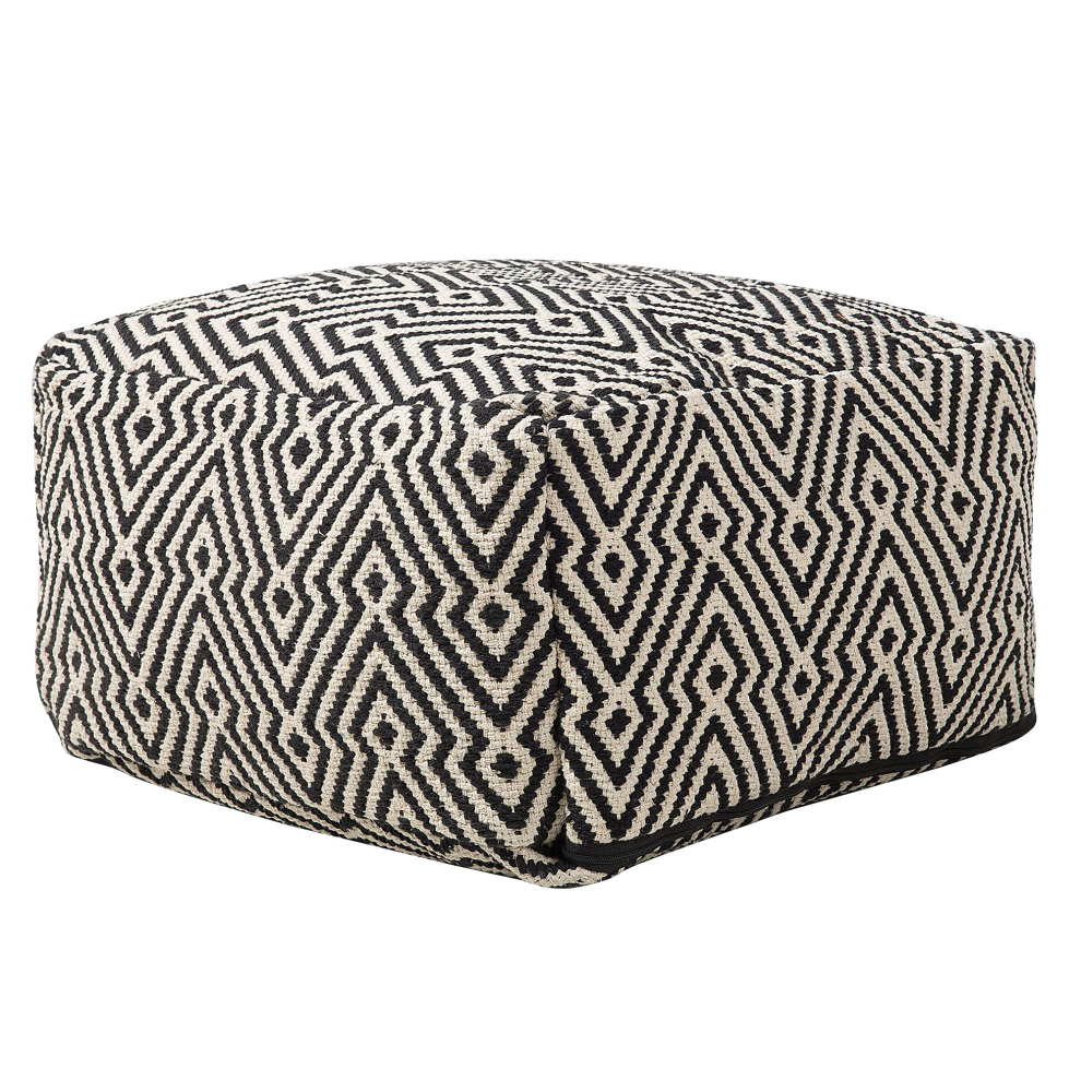 Pouffe MUKKI Cotton Black/ White