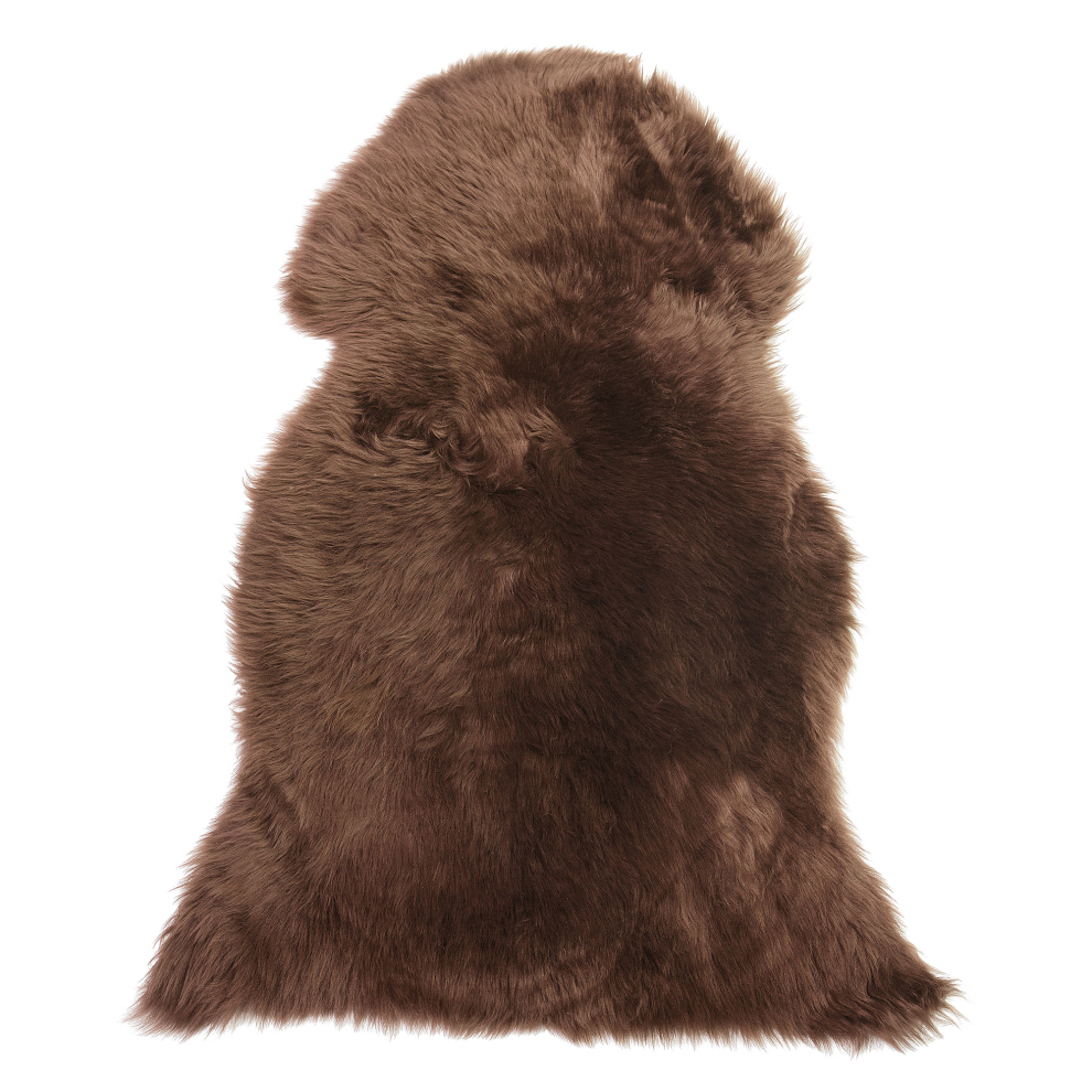 Sheepskin Rug ULURU Dark Brown 65 x 110 cm
