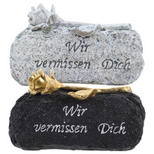 2Stk Resin Trauergrabstein Deko Für Verstorbene Farblich Sortiment