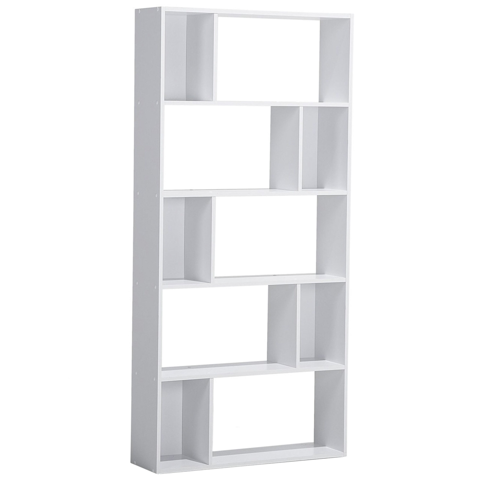 5 Tier Bookcase ORILLA 174 cm White