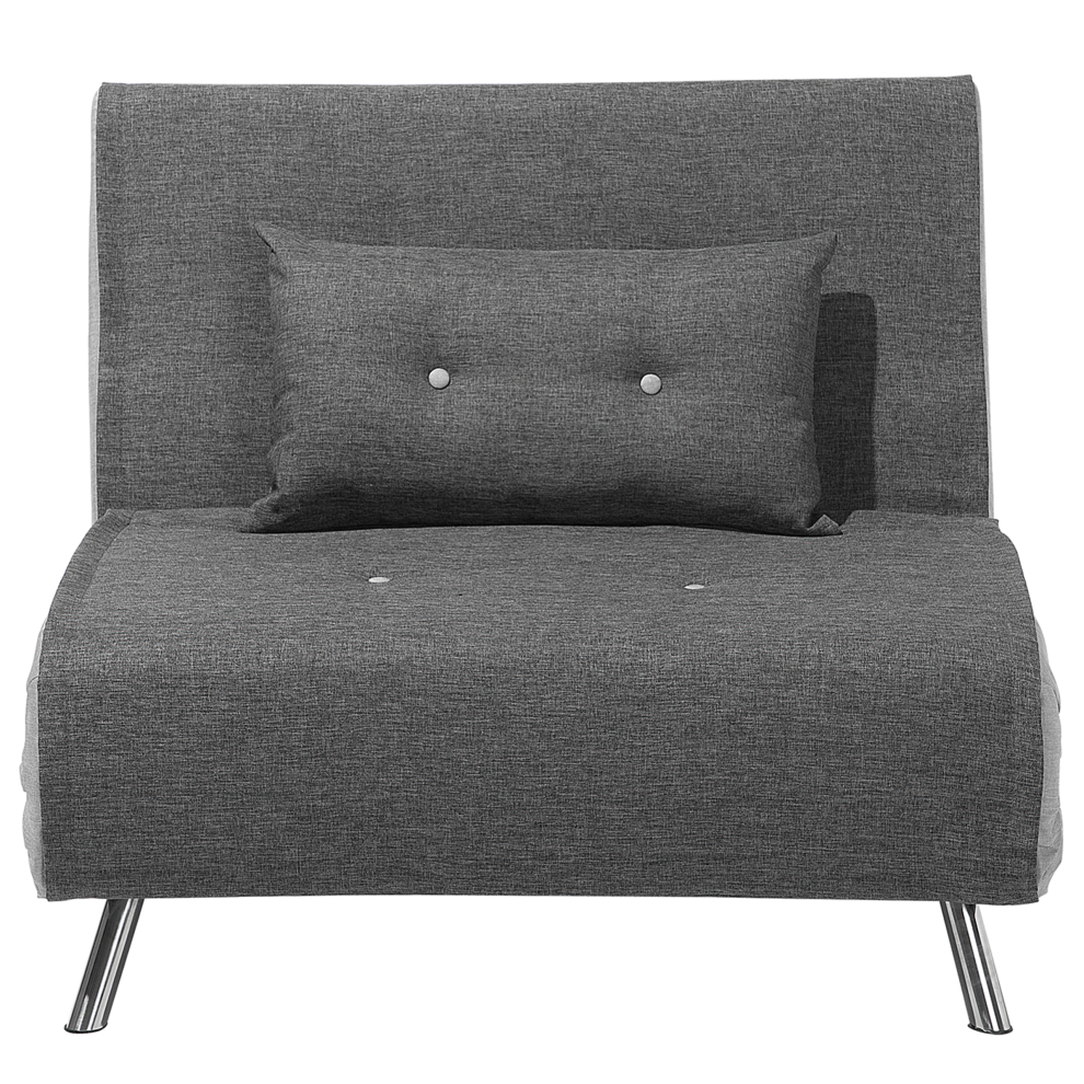 Single Sofa Bed FARRIS Fabric Dark Grey