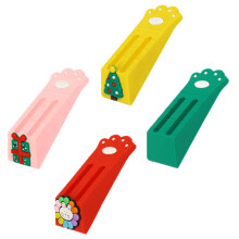 Door Stopper Yellow Pvc 4pcs 4.5x1.5in