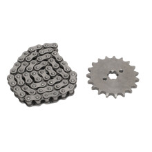 428 19T 17mm Steel Motorcycle Sprocket with 60 Links Chain for 50cc–250cc