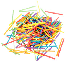 1000Pz Stecchini Di Legno Colorati Per Progetti Manuali Gialli