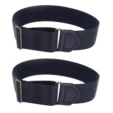 2 Pezzi Fascia Per Manica Camicia Non Regolabile Unisex Nero