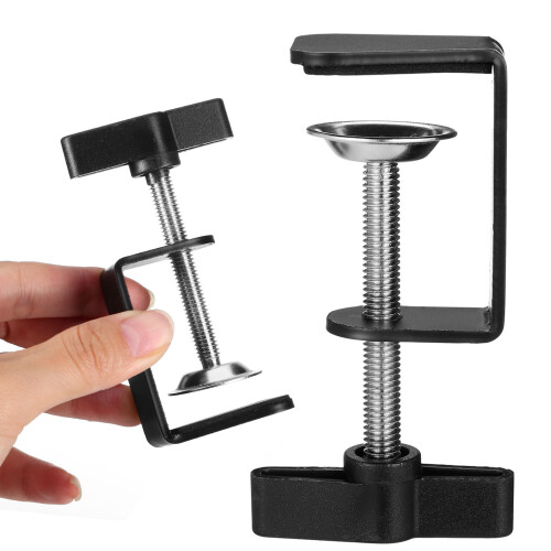 2Pièces Supports -Joints En C Pour Table Noir Acier Inox Durable
