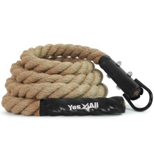 Yes4All Klimtouw voor Fitness & Krachttraining, 1.5-inch Diameter - Lengte 10, 15, 20ft