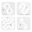 4 pezzi righelli in acrilico per patchwork e quilting 1