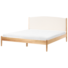 Bed Pine Wood CLAIRAC 180 x 200 cm (EU Super King) Light Brown