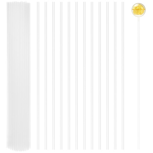 100St Plastic Chocolade Houder Stick Witte Candy Decoratie