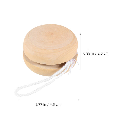 5Pcs Trä Yo-Yo Bollar För DIY Målning och Hantverk 1