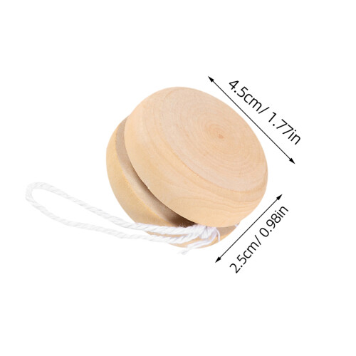 5Pcs Trä Yo-Yo Bollar För DIY Målning och Hantverk 2