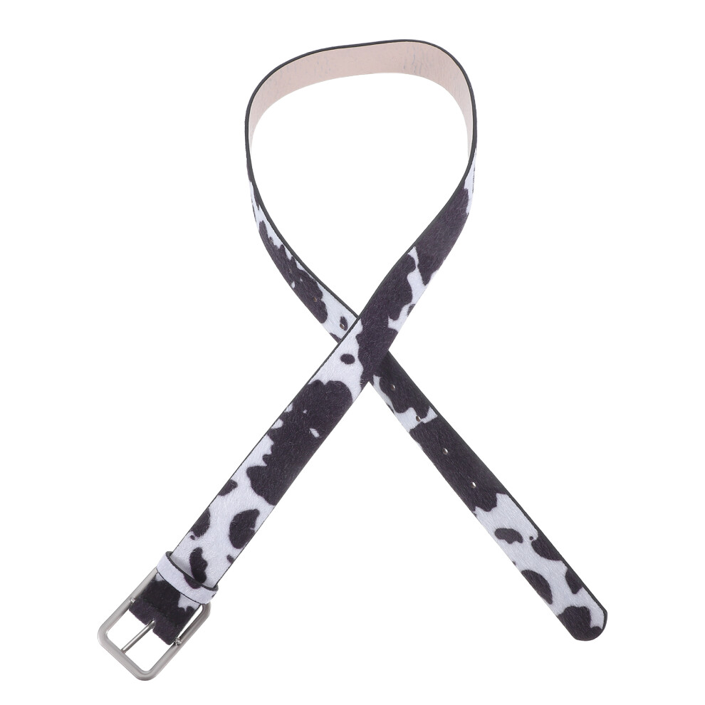 Verstelbare Riem Met Koe Print Pu Lederen Heupriem Met Dames-image