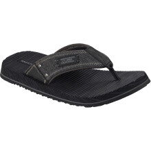 (, ) Skechers Quill Textile Men's Black Flip Flops