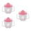 3Pcs Infant Drinking Cups Pink Durable PP with Easy Grip Handles 8