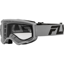 Fly Racing 2024 Erwachsenen Focus Goggle Silber/Anthrazit Mit Klarem Glas; 37-51157