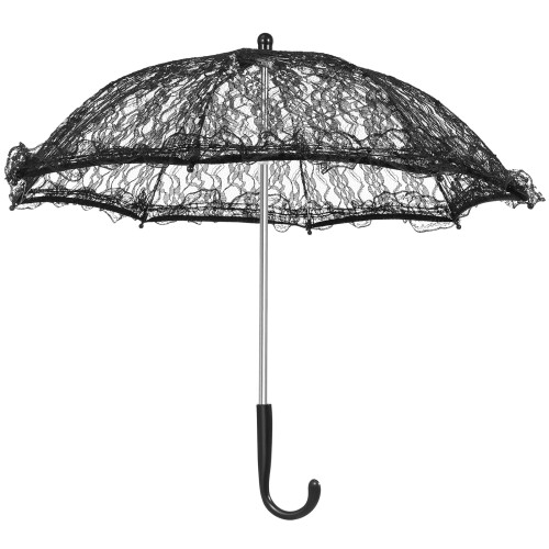 1Pc Vintage Black Lace Parasol Bridal Stage Performance Accessory