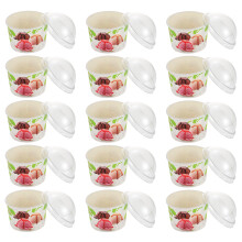 100Sets Ijscups Van Papier En PP, Wegwerp Dessertbekers in Kleurrijk