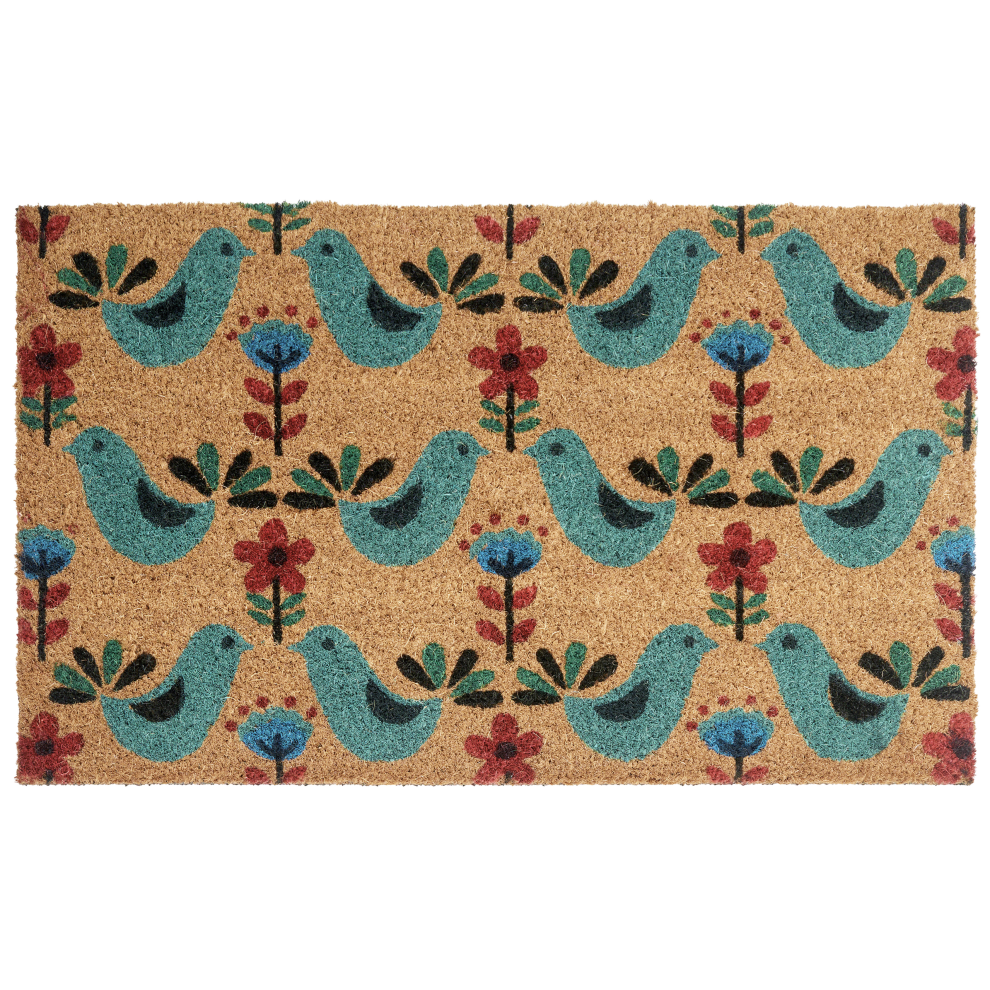 Beliani Doormat Tanana Multicolour 45 X 75 Cm Bird Coir