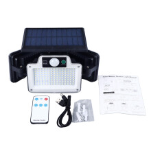 Luci solari da esterno resistenti a tutte le condizioni atmosferiche con sensore di movimento, rilevamento intelligente del movimento, tre modalità