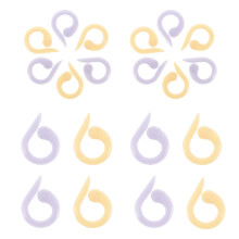 20 segnamaglie colorati con chiusura sicura per maglia e uncinetto