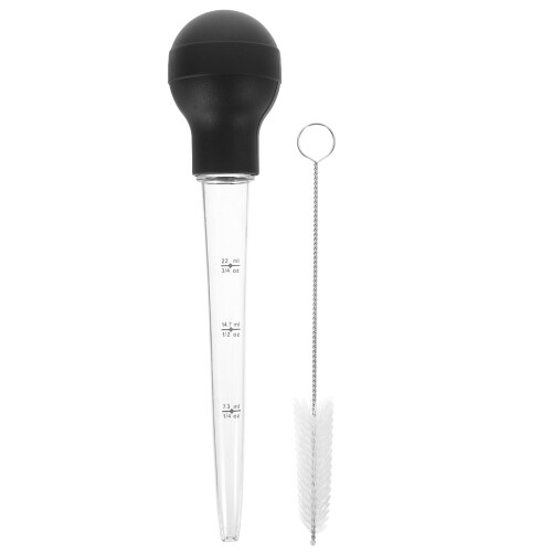 bomba de tempero com pipeta, óleo e batedor, silicone para churrasco 2