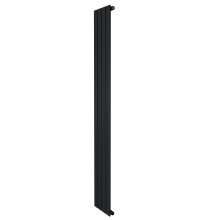 (Black, 1800mm x 280mm) Flat Single Column Radiator Modern Designer Single Panel