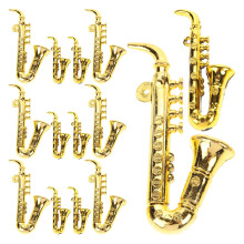 20 Stuks Mini Saxofoons Ornamenten Plastic Muziekinstrument Kerst Diy