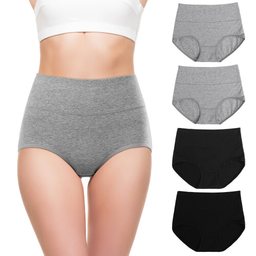 4 Stuks Dames Onderbroeken Hoge Taille Elastisch